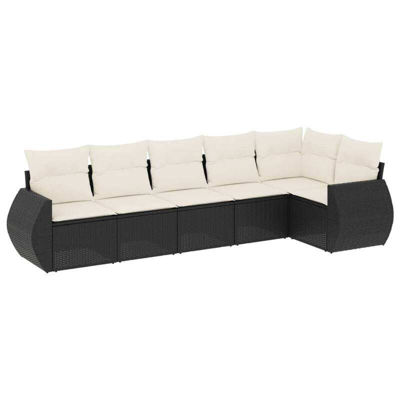 vidaXL Garden Sofa Set Black