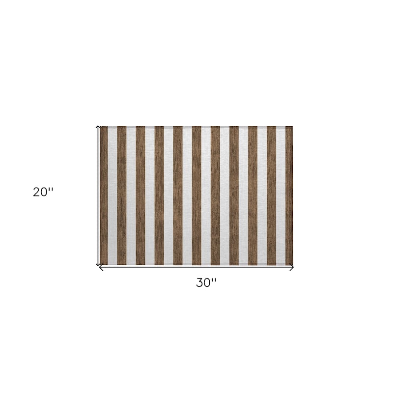 Almosi Stripe Weather Resistant Blended Style Outdoor Rug