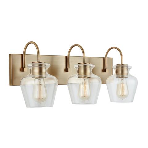 Danes 3-light Bath/ Vanity Fixture w/ Clear Glass