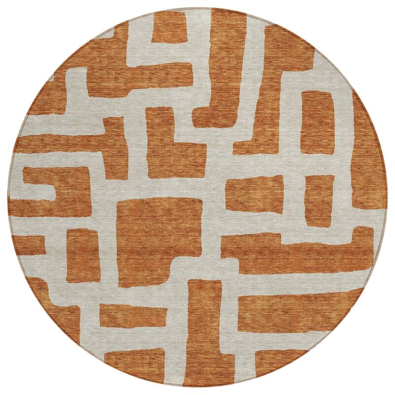 HomeRoots Abstract Transitional Rectangle Outdoor Rug