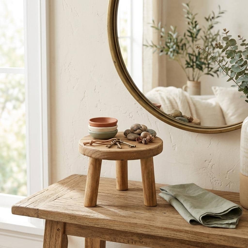 Arianell 7.75" Diameter 3 Leg Wood Stand - Brown - N/A