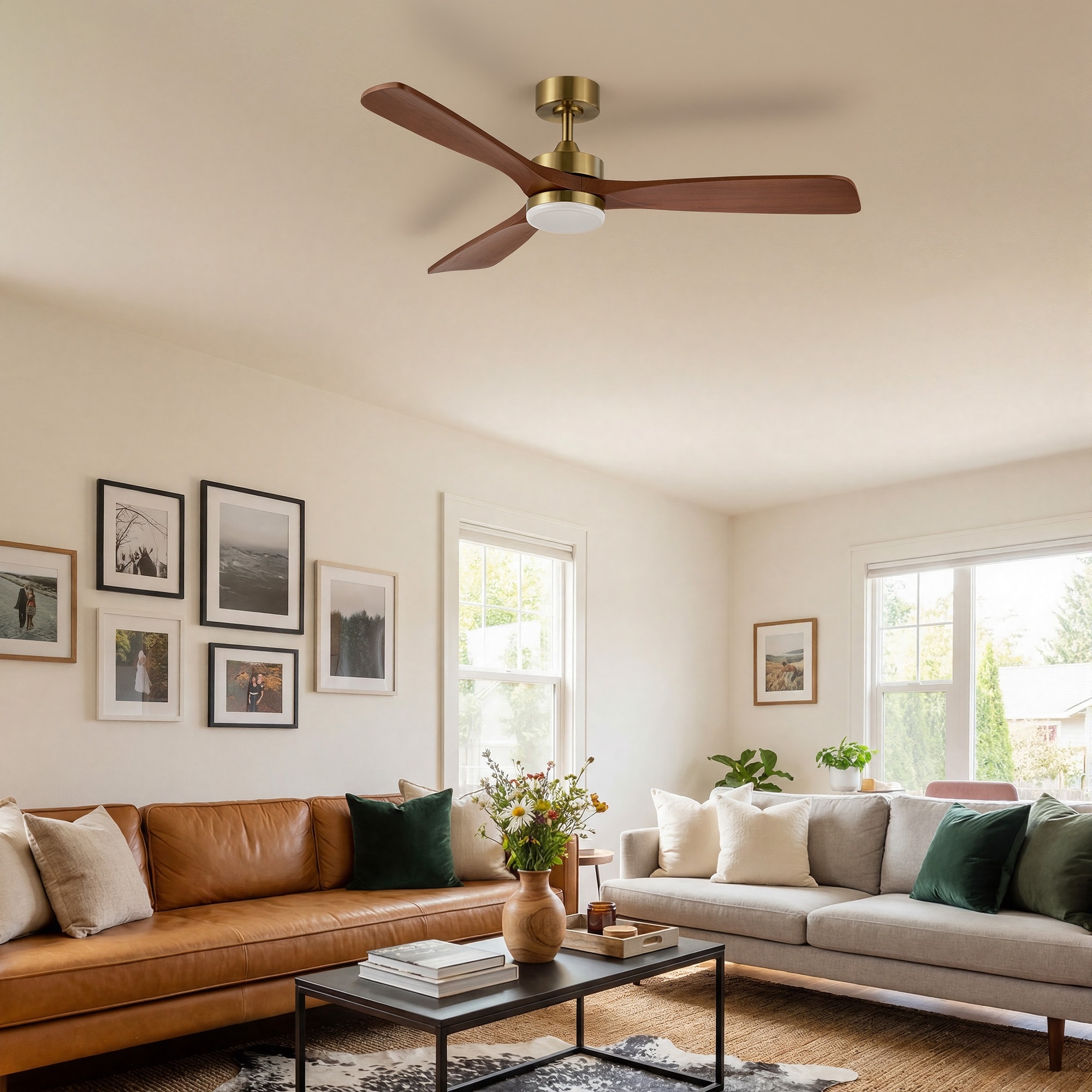 52" Ceiling Fan with LED Lights and Remote Control