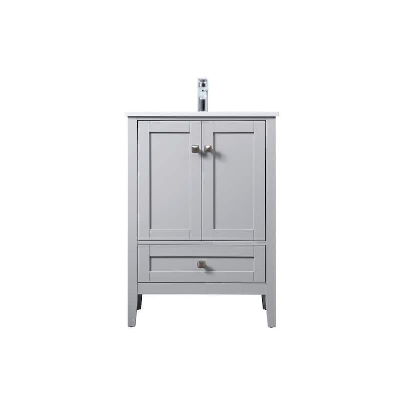 Elegant Lighting VF21124 Hamilton 24" Free Standing Single Basin - Grey