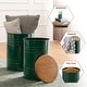 preview thumbnail 58 of 71, Glitzhome Industrial Farmhouse Round Storage Side Tables (Set of 2)