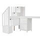 preview thumbnail 9 of 15, Pine Wood Twin Size Loft Bed Frame with Built-in Desk and Double Storage Drawers, Space-Saving Design for Bedroom, White
