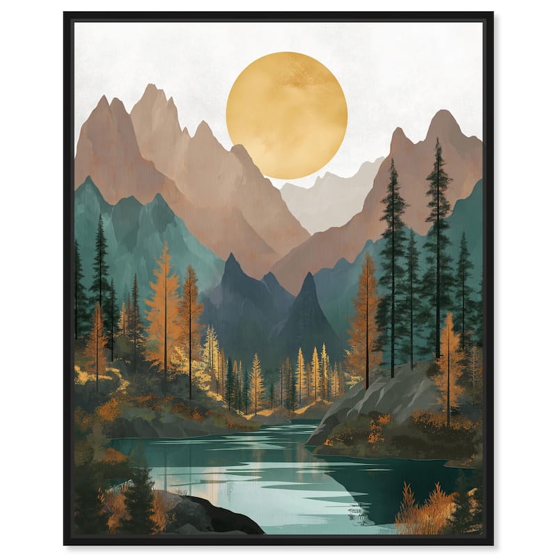 Secrets of the Lake II Canvas by Art Remedy - 24" x 30" - Black