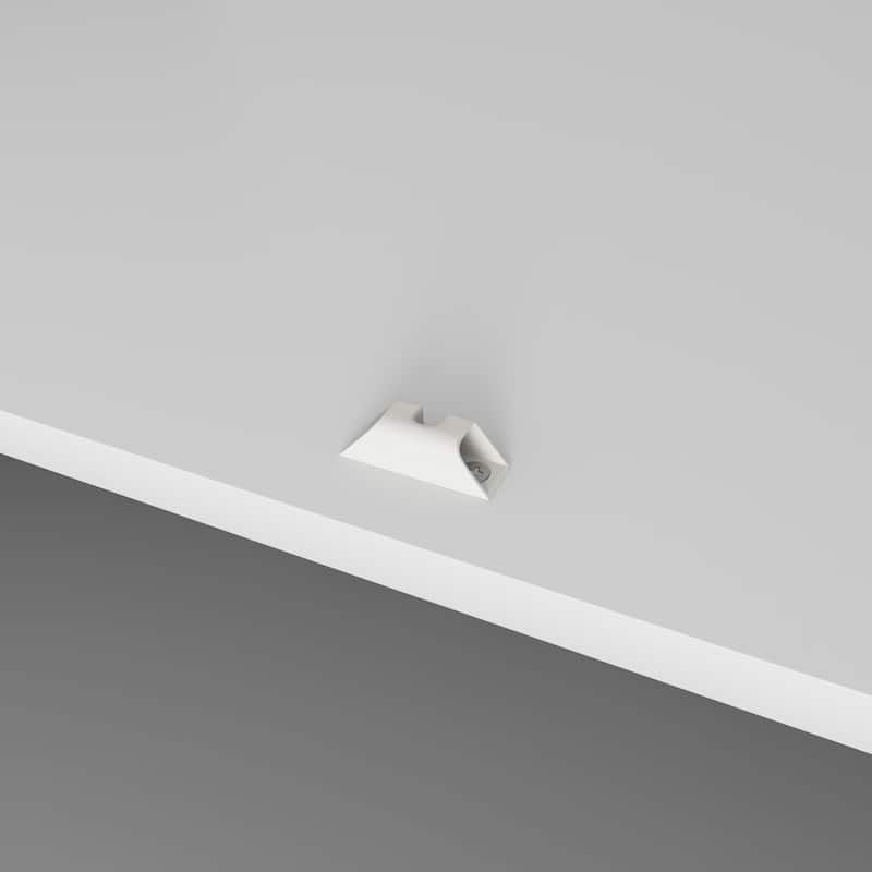 4 Doors Wardrobe Closet White Storage Cabinet with Mirror, Minimalist Armoire Closet with Hanging Rod