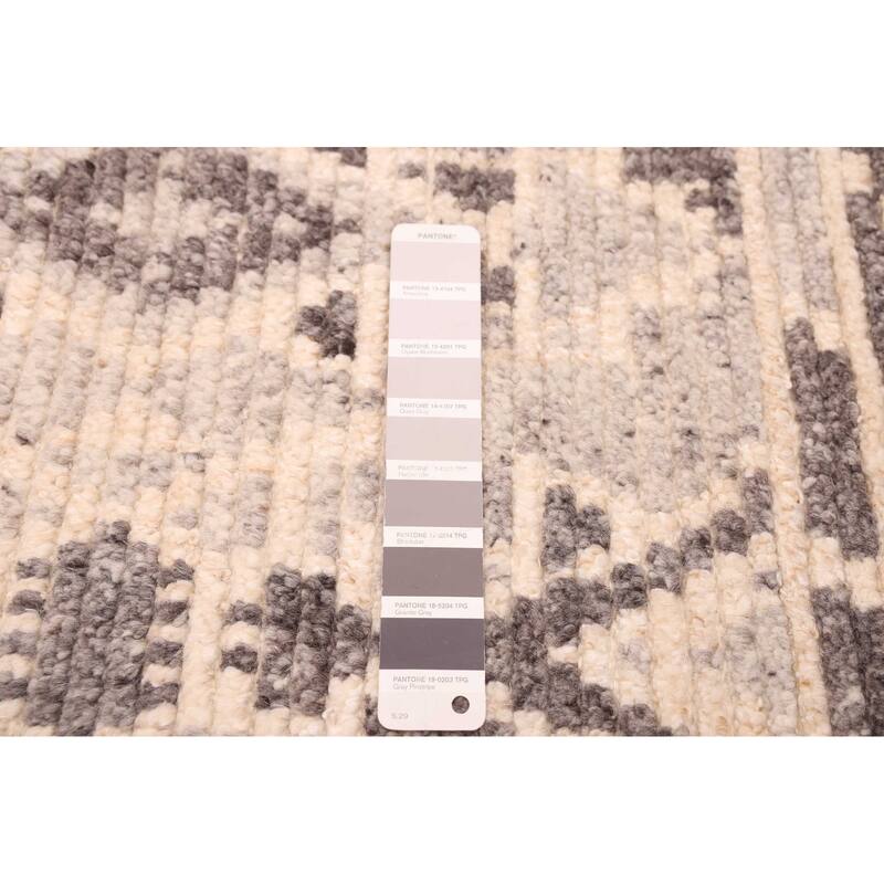 ECARPETGALLERY Hand-knotted Tangier Grey Wool Rug - 5'5 x 7'7