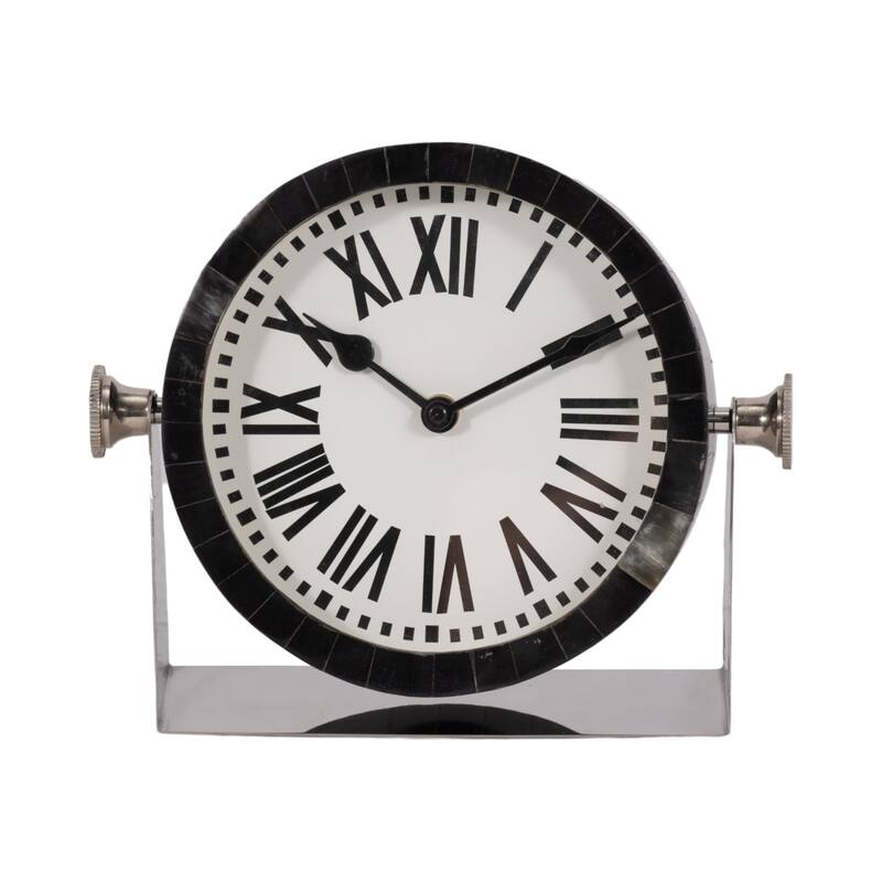 Sagebrook Home's Elegant Designer Steel & Glass Clock