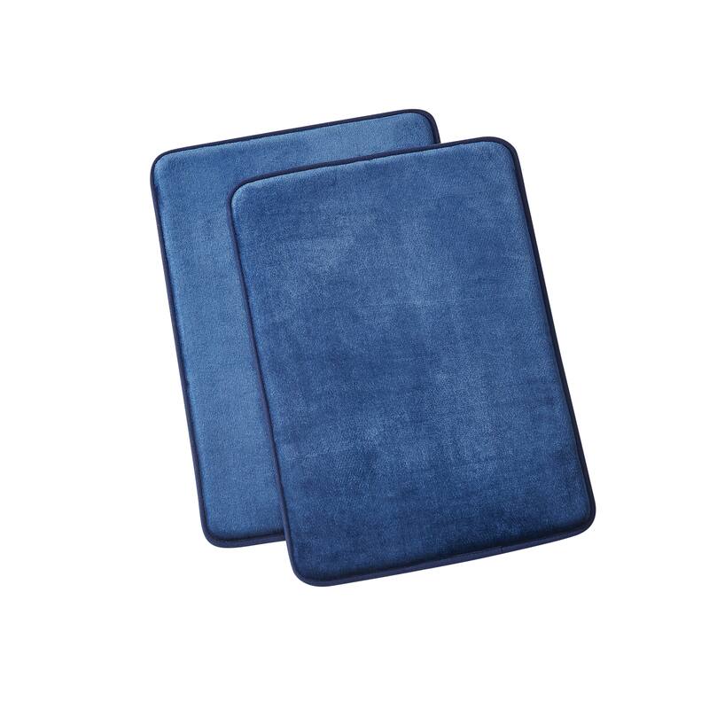 Royal Velvet Signature Solid Memory Foam Set of 2 Bath Rug