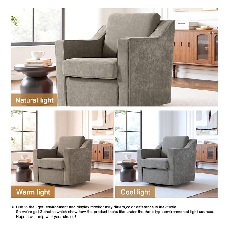 Modern 30.5" W Swivel Armchair Accent chair