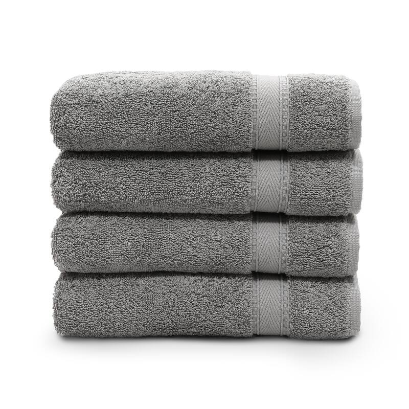 Authentic Hotel Spa Turkish Cotton Hand Towels (Set of 4) - Charcoal