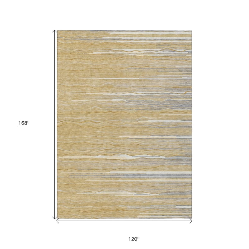 HomeRoots Striped Transitional Rectangle Outdoor Rug