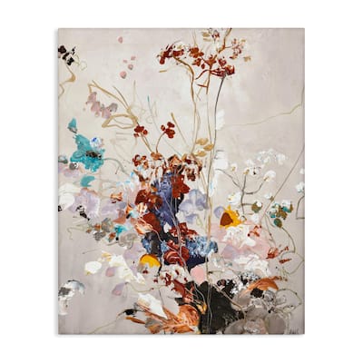 Stupell Earth Tones Floral Abstraction Canvas Wall Art Design By Design Fabrikken