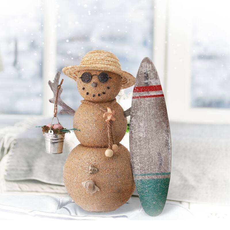 13" Sand Seashore Dude Snowman