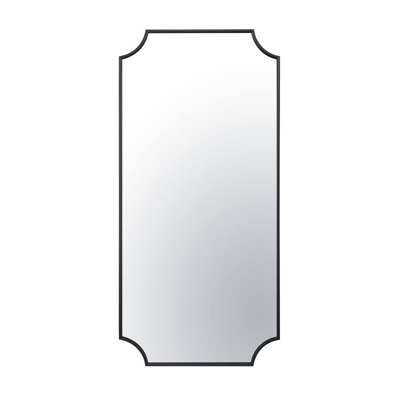 Carlton 24x50 Framed Metal Wall Mirror - Collaboration with Tamara Day - Black