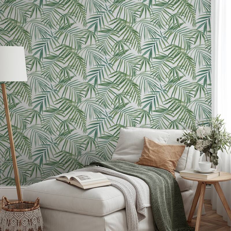 Arthouse Juan Green Palm Leaves Wallpaper