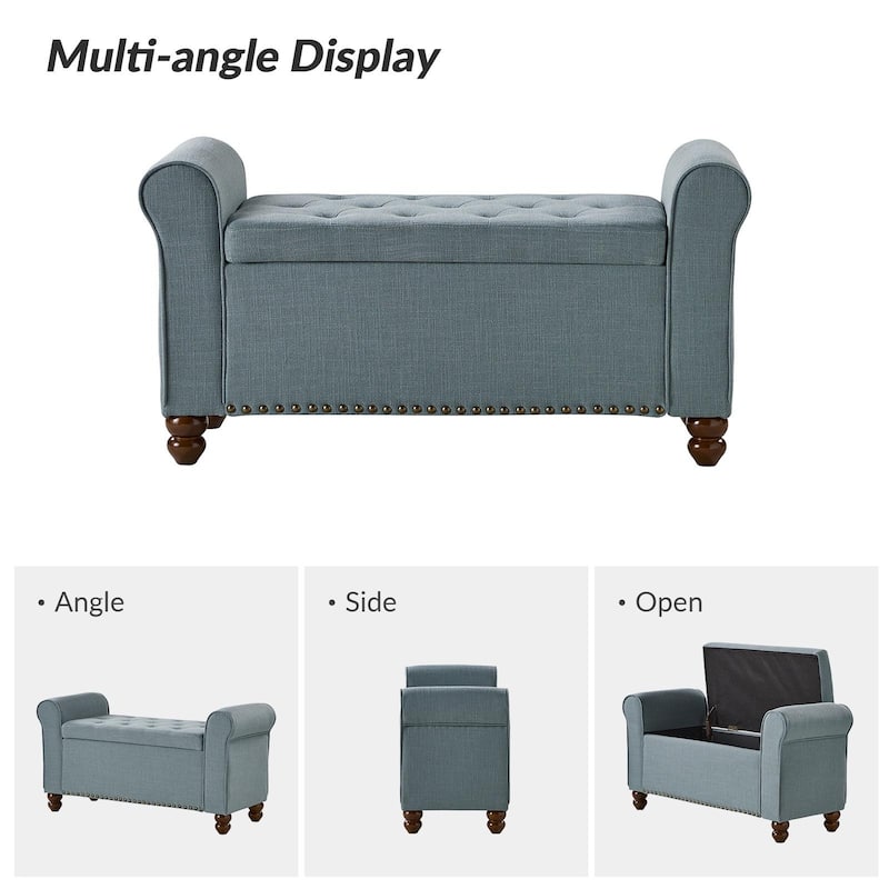 Silvia Upholstered Bench with Storage Space