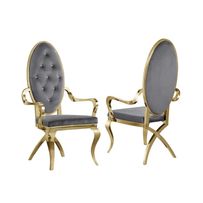 Best Quality Furniture Faux Crystal Arm Chairs