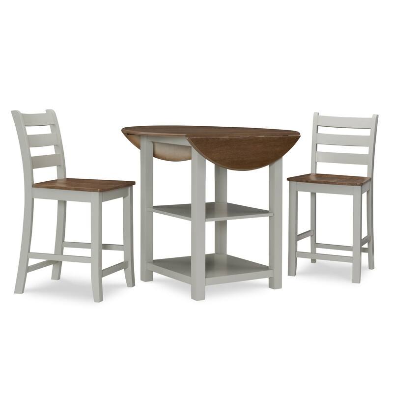 Crovetti 3-Piece Rustic Farmhouse Counter Set