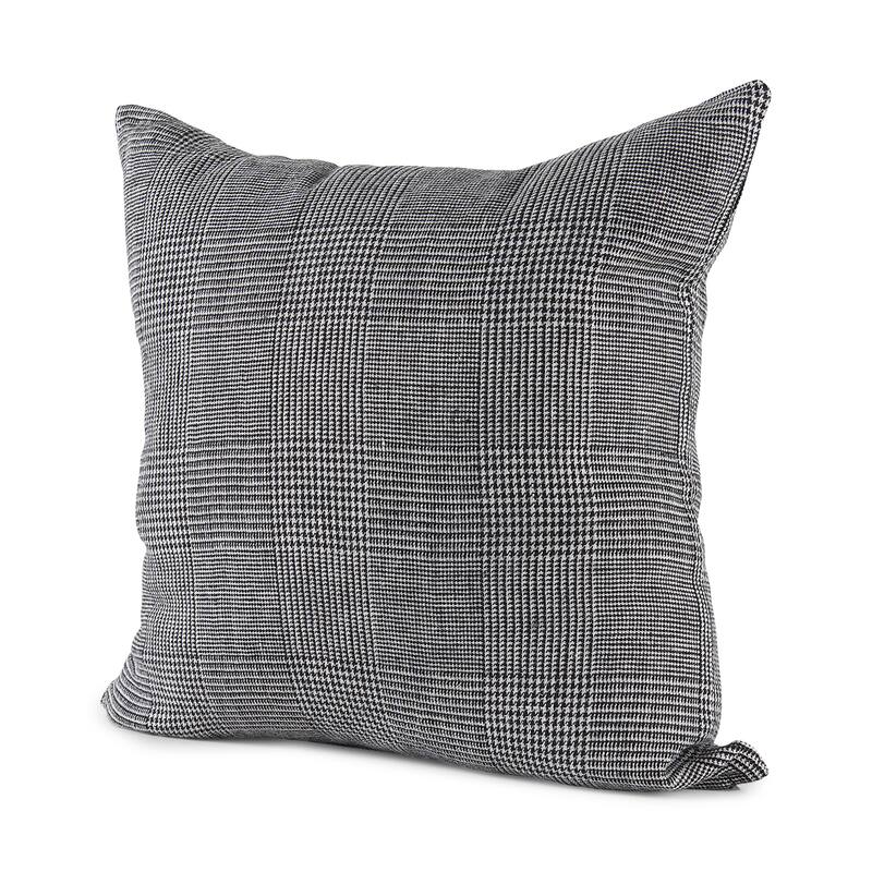 Ramone 14 x 26 White and Black Fabric Decorative Pillow Cover - Pillow Covers - 20.0L x 20.0W x 0.2H - Black - Single