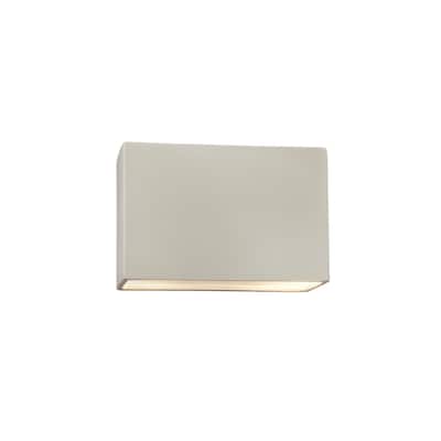 Porch & Den Colton Matte White Open Rectangular ADA 10-inch Wall Sconce