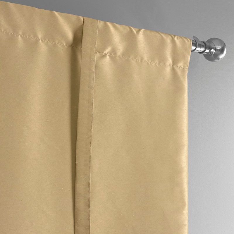 Exclusive Fabrics Vintage Textured Faux Dupioni Silk Tie-Up Window Shade (1 Panel)