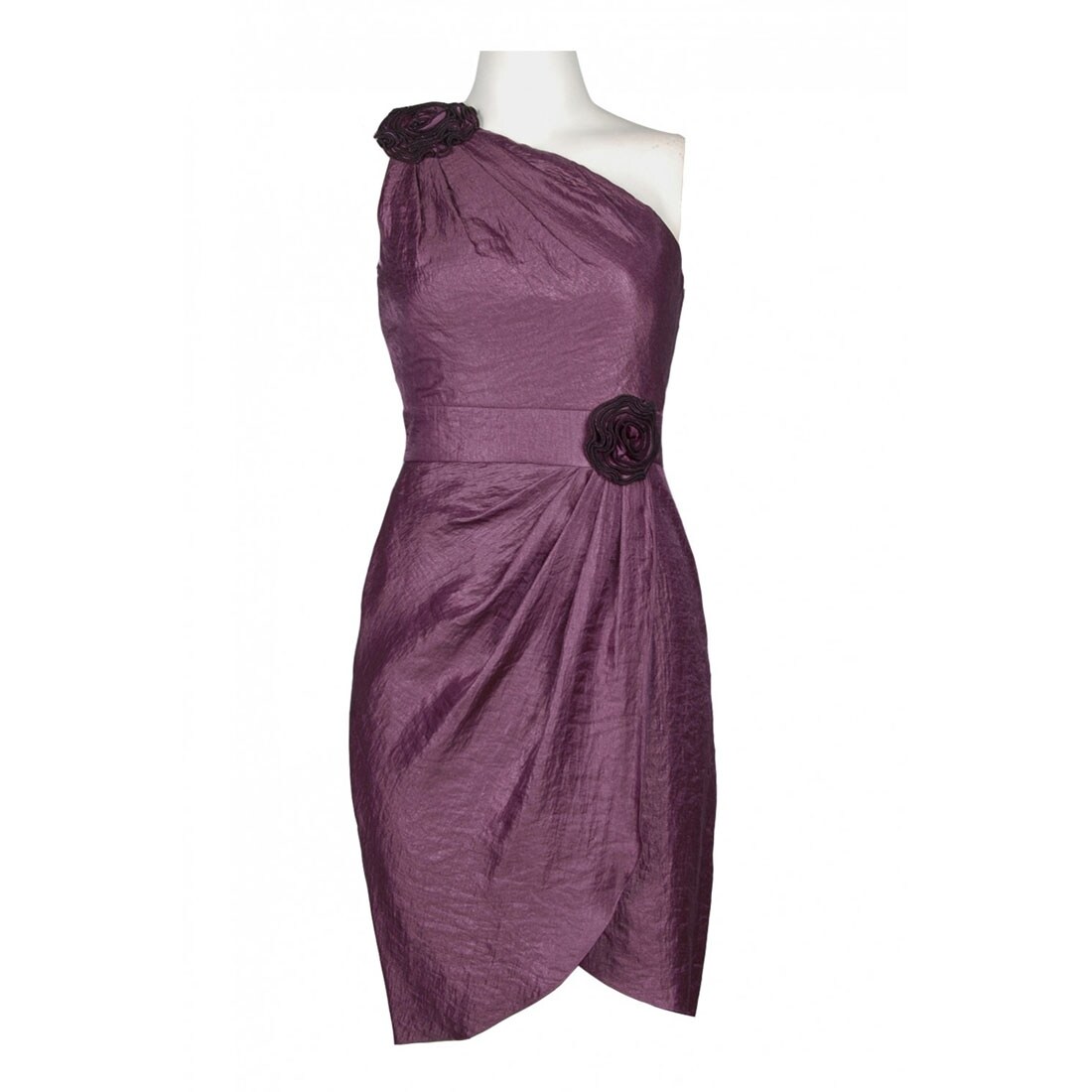 plum satin dress