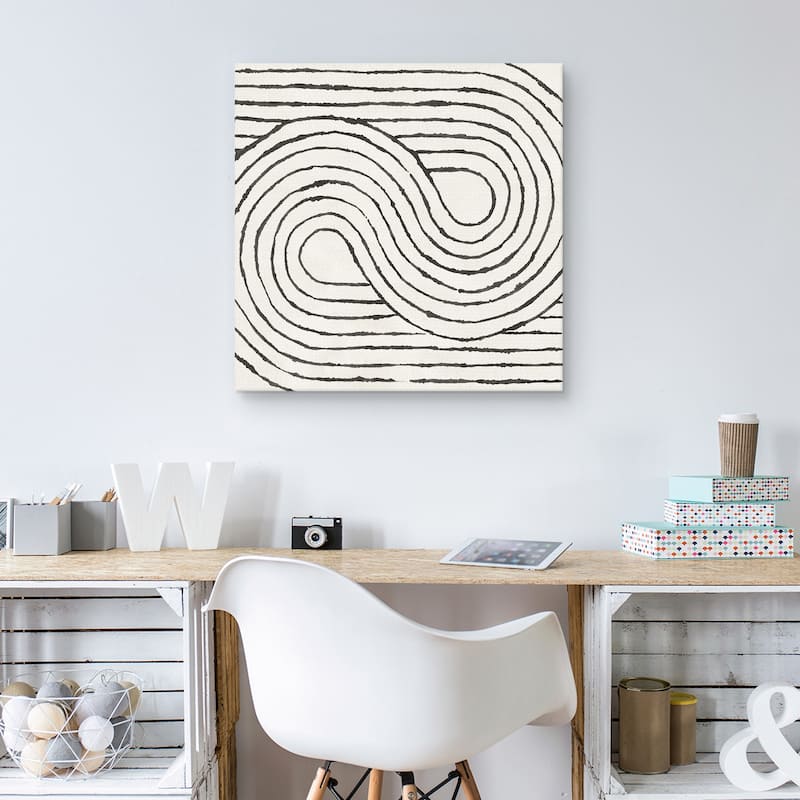 Rainbow Road I BW by Moira Hershey Canvas Art Print