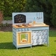 preview thumbnail 2 of 9, Costway Play Kitchen for Kids Wooden Toy Kitchen Playset with - See Details