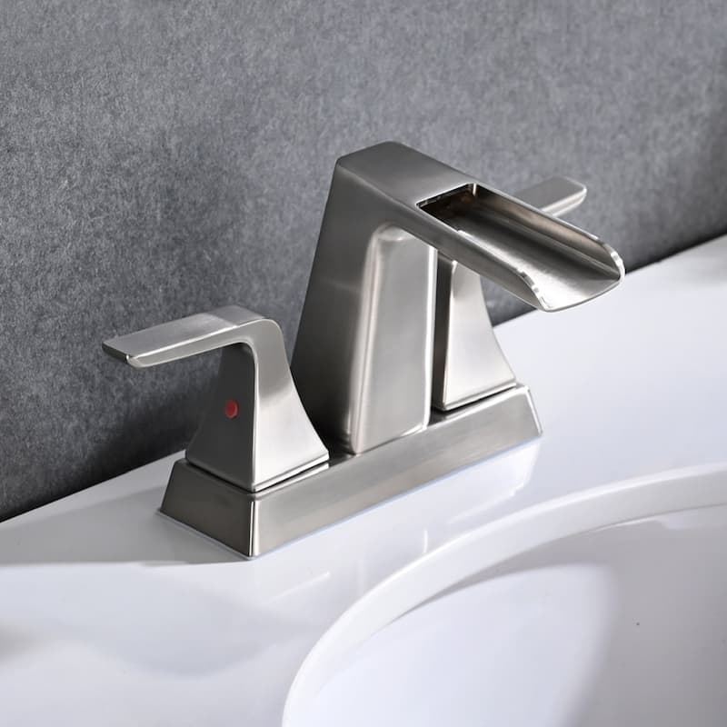 PROOX 4 in Centerset Bathroom Waterfall Faucet with Drain Assembly