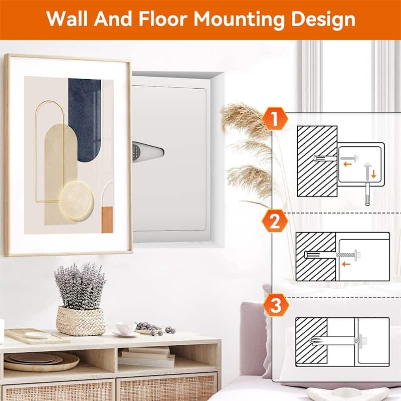 Digital Wall Hidden Safe,Home or Business Heavy Duty Wall Mount Safe