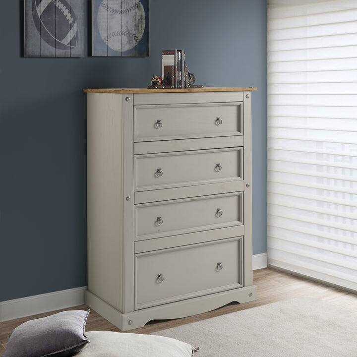 Wood Dresser 4 Drawers Chest Corona | Furniture Dash