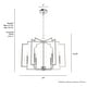 preview thumbnail 4 of 10, Hunter Zoanne 6-Light Modern Geometric Chandelier - Entry, Dining Room - Contemporary, Transitional