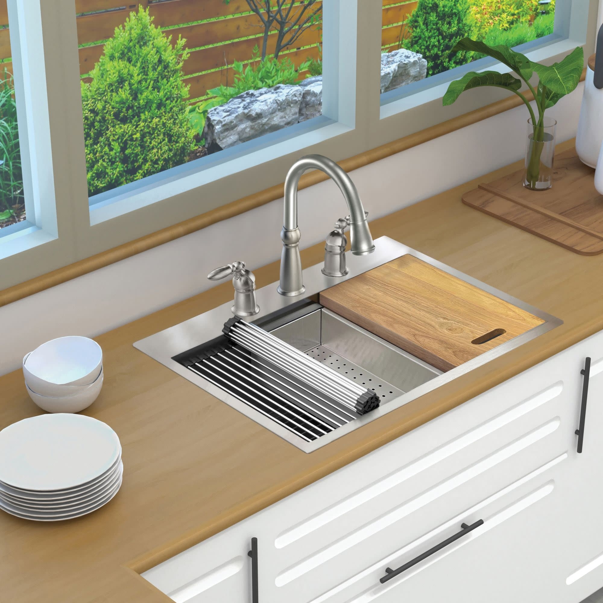 Transolid KWSST302210-3 30" Drop In Single Basin Stainless Steel