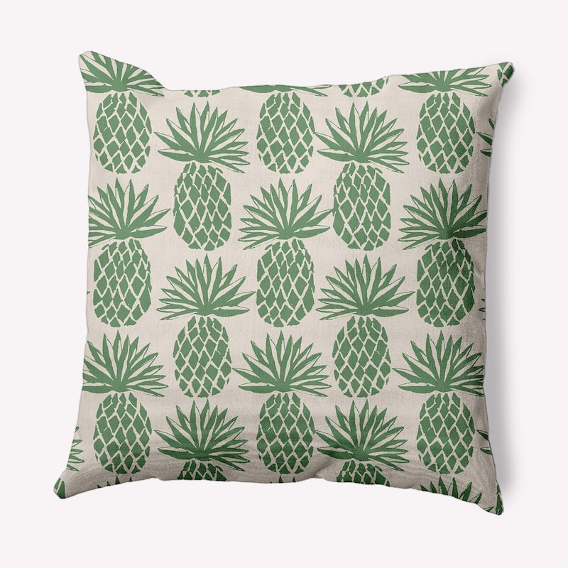 Pineapple Stripes Indoor/Outdoor Throw Pillow - 18" x 18" - Sage