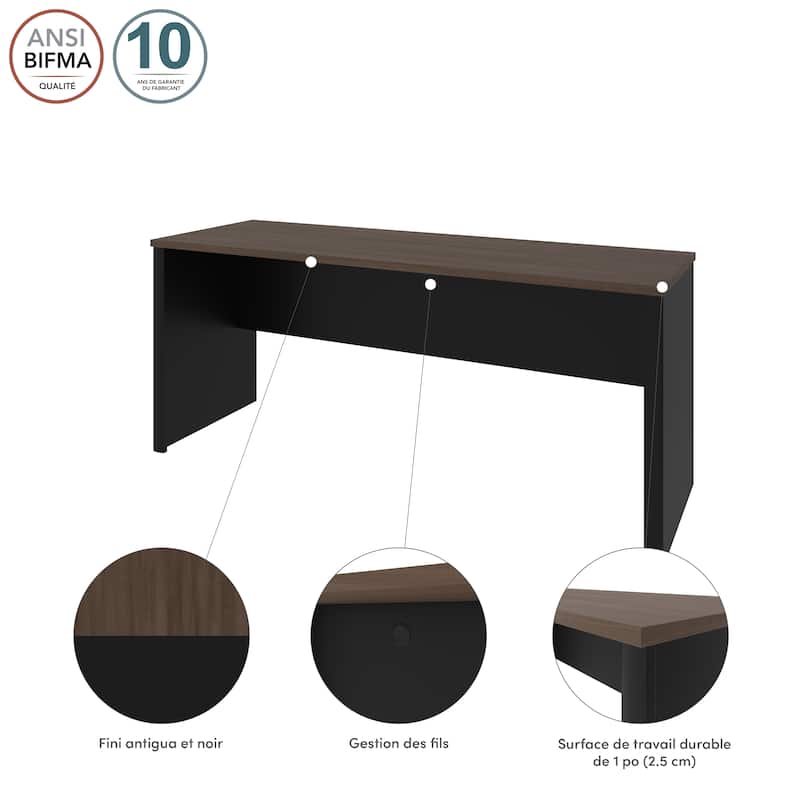 Bestar Connexion 72W Narrow Desk Shell by Bestar.