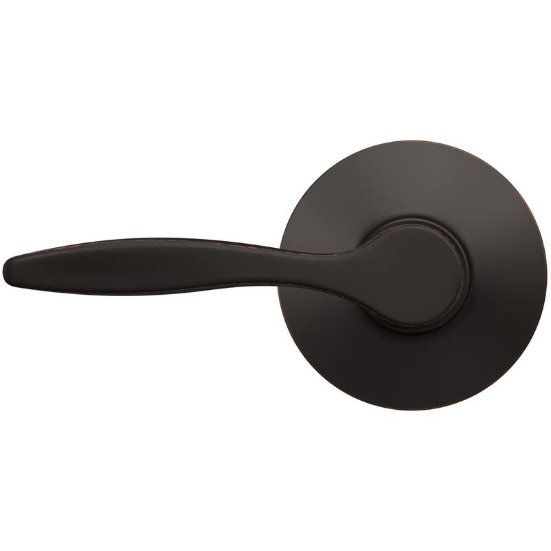 Schlage F10-DEL Delfayo Passage Door Lever Set with Plymouth Trim