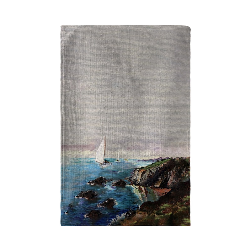 Sailing the Cliffs Kitchen Towel - 16x25