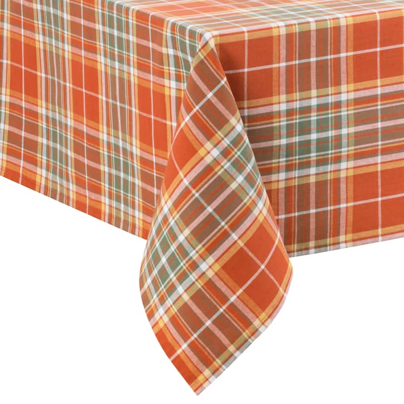 Hawley Plaid Harvest Cotton Tablecloth - 60x102