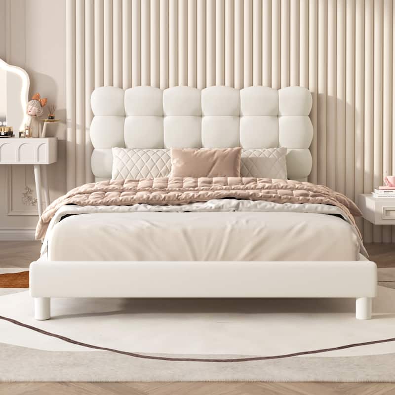Upholstered Platform Bed with Soft Headboard