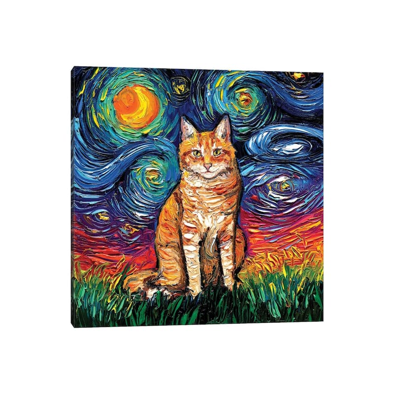 iCanvas "Orange Tabby Night II" by Aja Trier Canvas Print