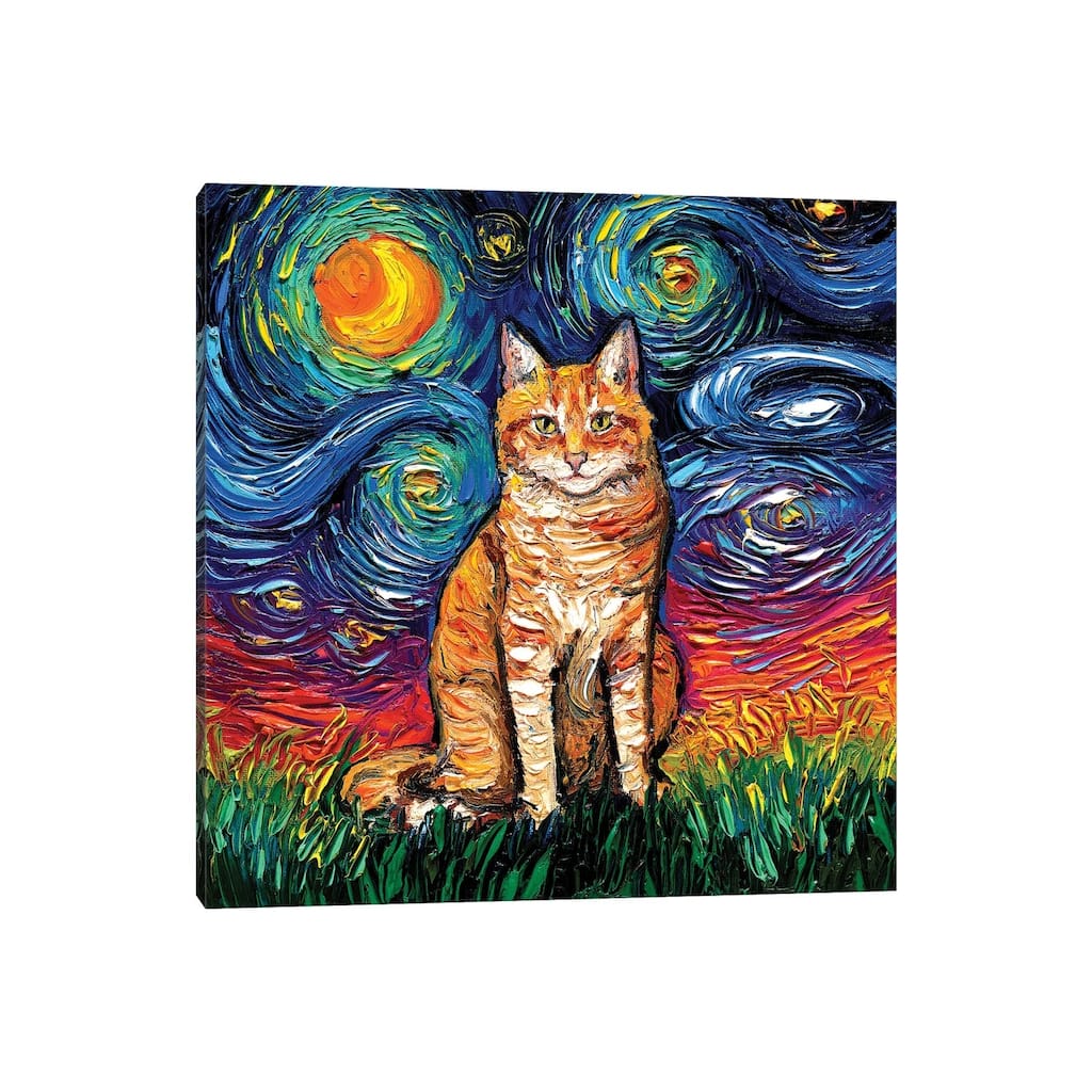 iCanvas "Orange Tabby Night II" by Aja Trier Canvas Print