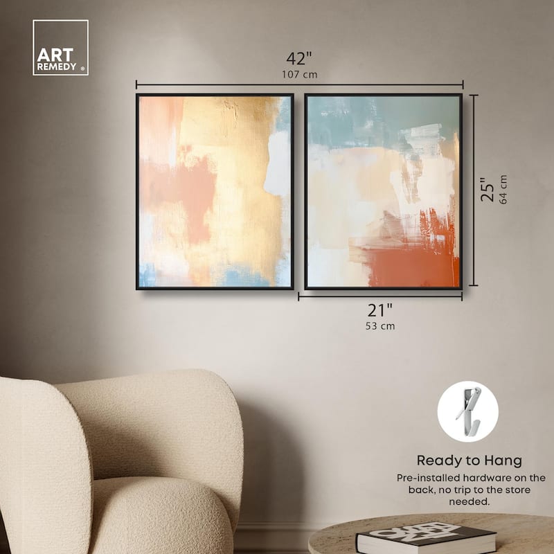 Painted Serenity I Canvas Set of 2 by Art Remedy