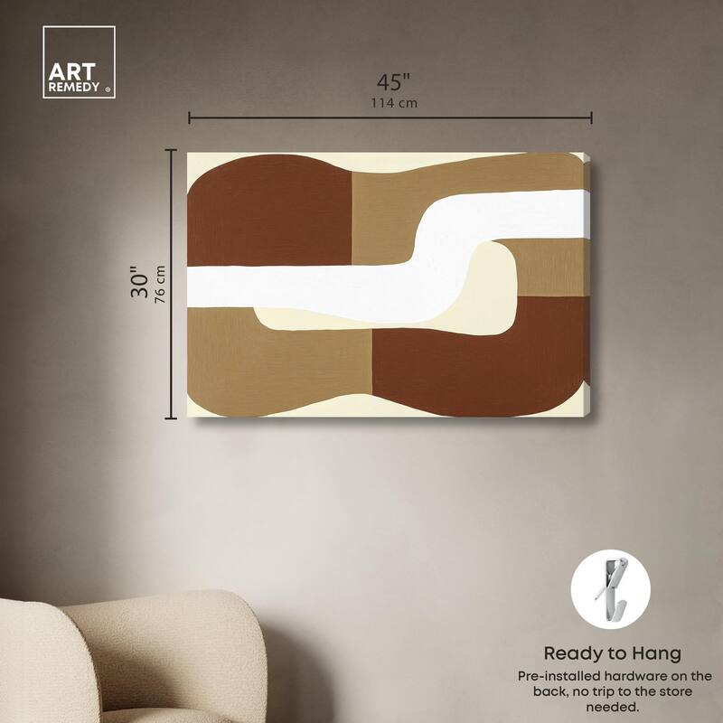 Minimal Wavy III Canvas by Art Remedy, Gallery Wrapped