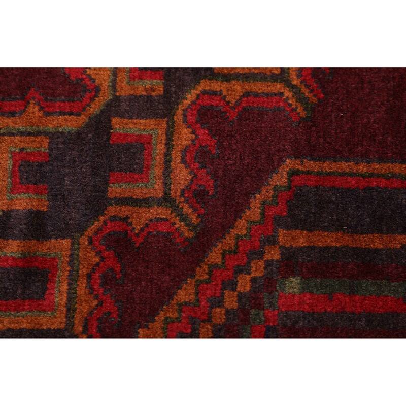 ECARPETGALLERY Hand-knotted Teimani Dark Burgundy Wool Rug - 3'10 x 6'1