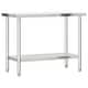 preview thumbnail 4 of 7, vidaXL Kitchen Work Table with Overshelf 43.3"x21.7"x47.2" Stainless Steel - 43.3" x 21.7" x 47.2"
