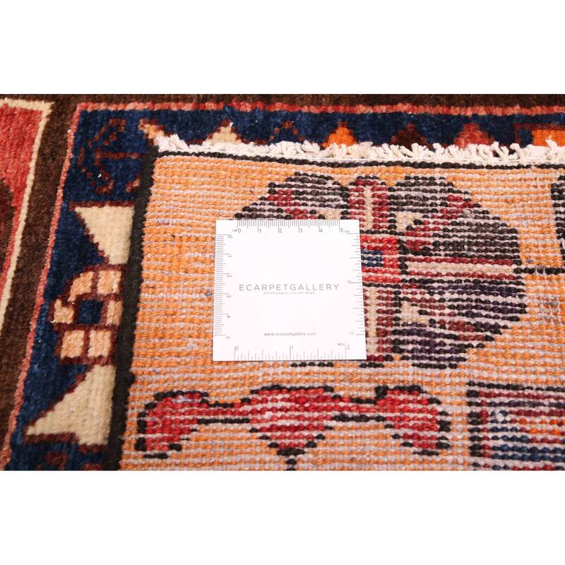 ECARPETGALLERY Hand-knotted Kayseri Vintage Brown Wool Rug - 6'3 x 9'0