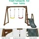 preview thumbnail 7 of 5, Wood Swing Set w/Slide,Wood Swing Set for Backyard, 2 in 1 Swing Set
