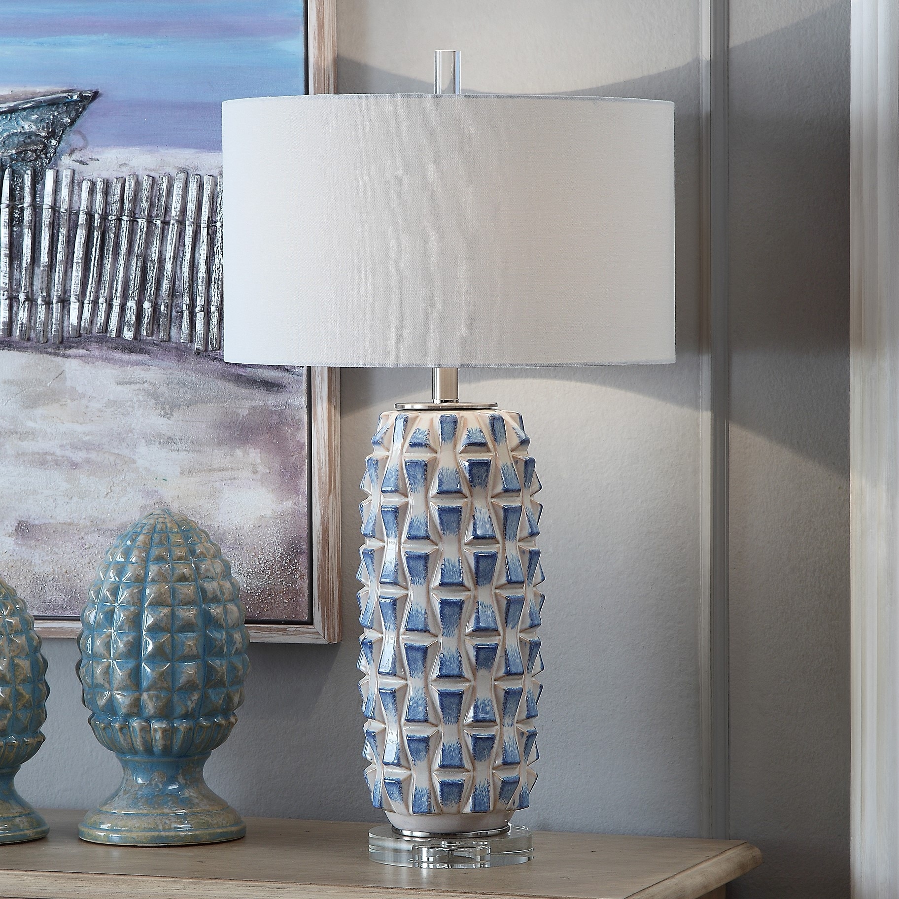 Hayes 31" Ceramic Table Lamp - 31"H x 17"Rnd